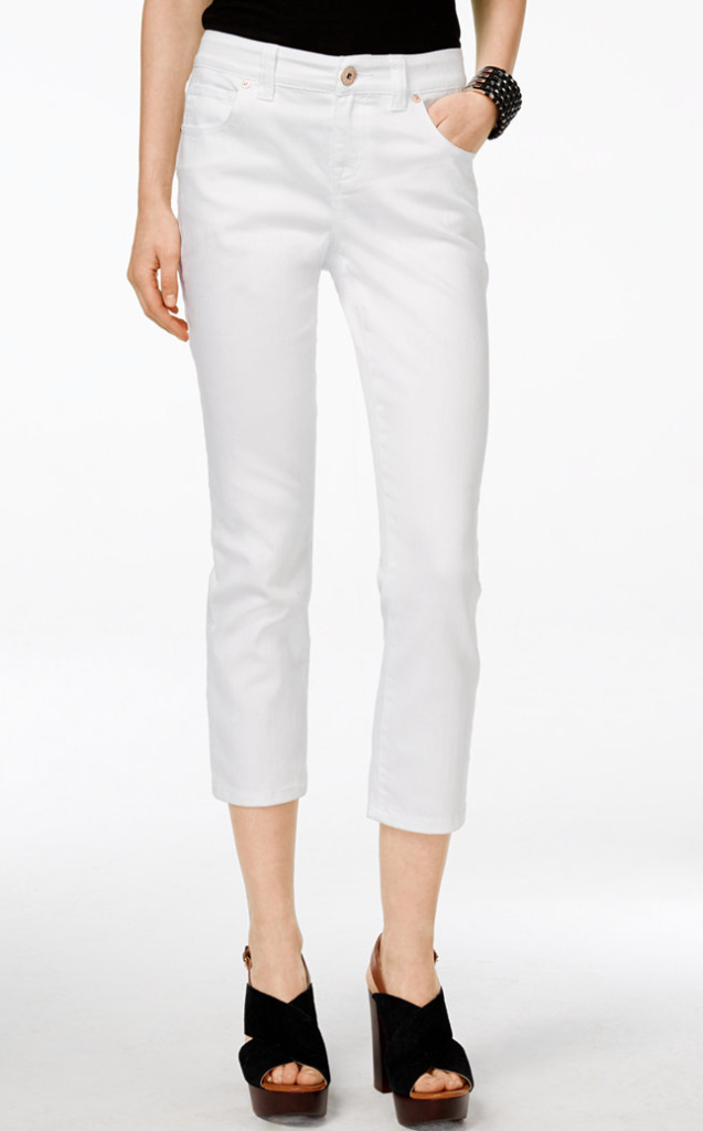 INC White Cropped Jeans