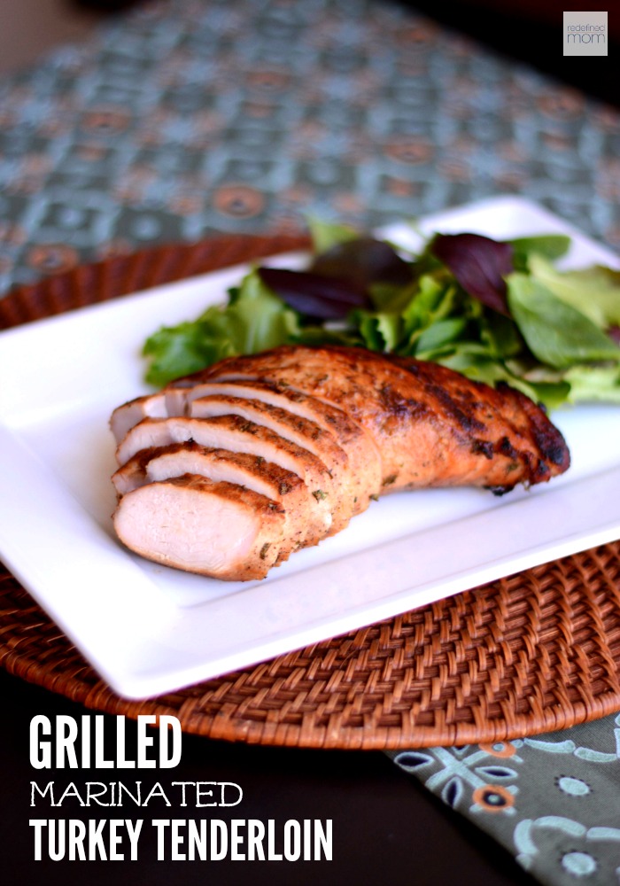 The alternative to grilling chicken on a hot summer evening - this Grilled Marinated Turkey Tenderloin recipe. Bonus, makes amazing lunch meat as leftovers.
